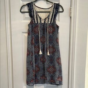 Xhilaration Blue Sundress Sleeveless Scoop Neck